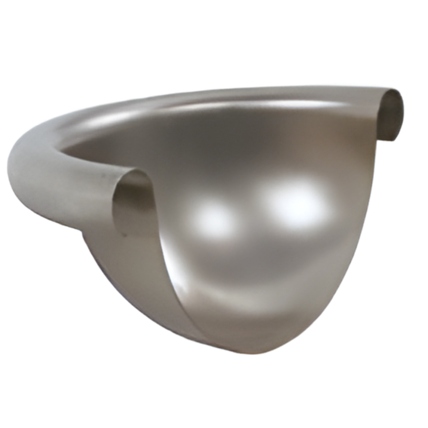 Spherical Gutter Endcaps for Zinc Half-Round Gutters - 5"