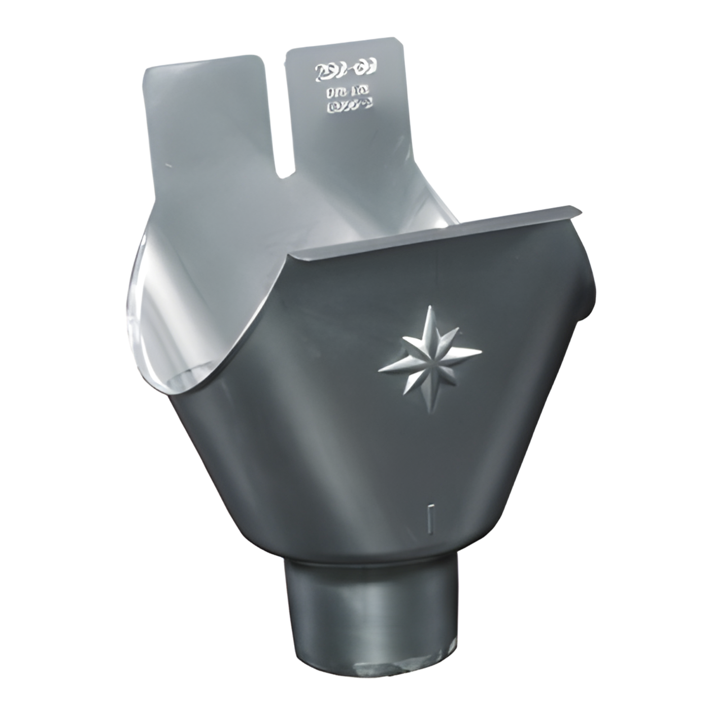 Downspout Star Drop Outlets for Zinc Half-Round Gutters - 5" to 4"