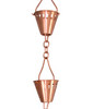 Rain Chain Shade Cup Copper Clad Stainless Steel