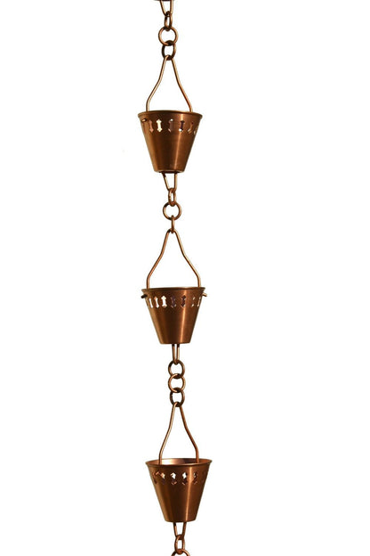 Rain Chain Shade Cup Copper