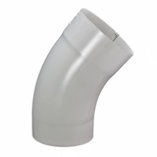 40° Downspout Elbows for Painted Half-Round Gutters - 5” - Antique White