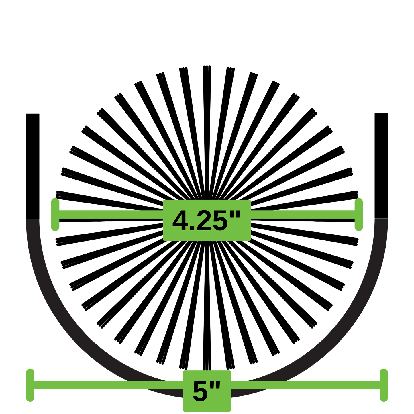 5" Inch GutterBrush Gutter Guard