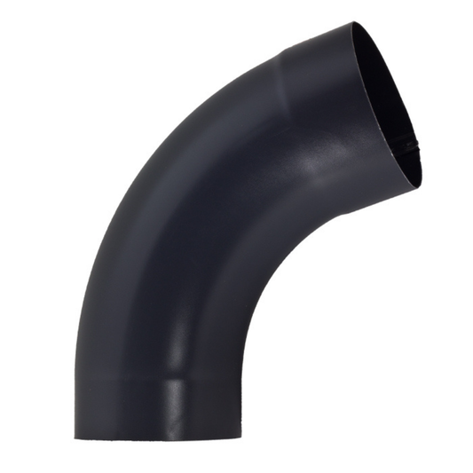 72° Downspout Elbows for Painted Half-Round Gutters - 4” - Dark Charcoal