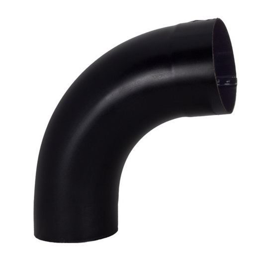 85° Downspout Elbows for Painted Half-Round Gutters - 3” - Black