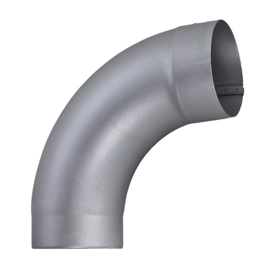 85° Downspout Elbows for Painted Half-Round Gutters - 3” - Natural Gray Metallic