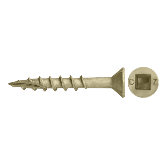 Daggerz ACQ Dagger #10 x 3" Exterior Wood Screw - Square Flat Head, Ultra-Guard™ (1,500 Pack)