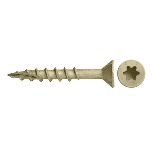 Daggerz ACQ Dagger #10 x 2-1/2" Exterior Wood Screw - Star Flat Head, Ultra-Guard™ (2,500 Pack)