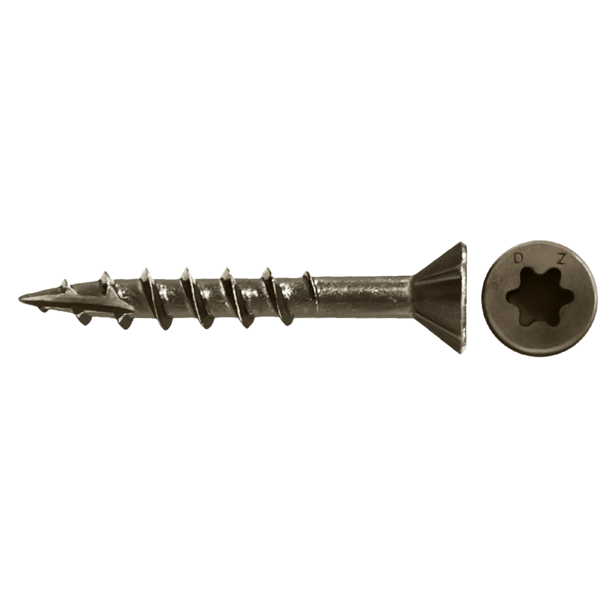 Daggerz ACQ Dagger #10 x 6" Exterior Wood Screw - Star Flat Head, Dark Ultra-Guard™ (1,000 Pack)