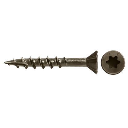 Daggerz ACQ Dagger #10 x 6" Exterior Wood Screw - Star Flat Head, Dark Ultra-Guard™ (1,000 Pack)