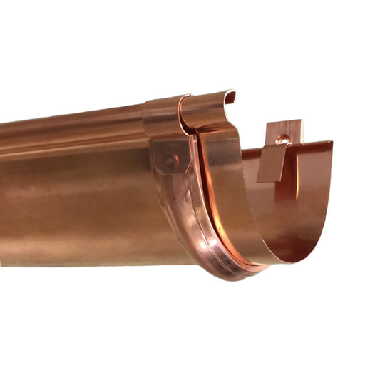 Standard Duty Fascia Mount Gutter Hangers for American Copper Half-Round Gutters - 6"