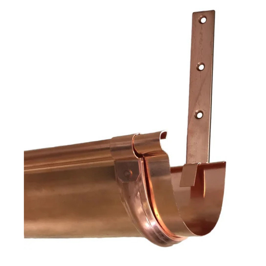 Heavy Duty Roof Mount Gutter Hangers for American Copper Half-Round Gutters - 6"