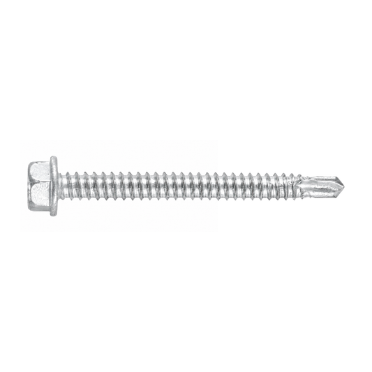 SFS BMSD2-S3-14 Bi-Metal Self-Drilling Screw - 1/4" x 2" Hex Washer Head (250 Pack)
