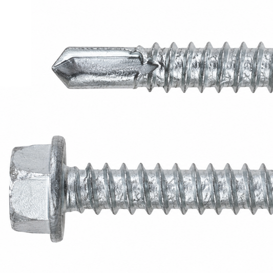 SFS BMSD3-S3-12 Bi-Metal Self-Drilling Screw - #12 x 2" Hex Washer Head (250 Pack)