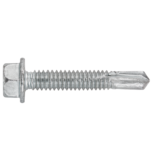 SFS BMSD4-S3-14 Bi-Metal Self-Drilling Screw - 1/4" x 1-1/2" Hex Washer Head (250 Pack)