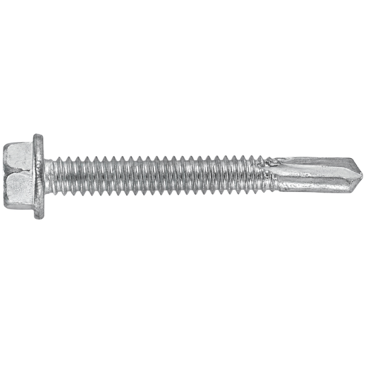 SFS BMSD5-S3-14 Bi-Metal Self-Drilling Screw - 1/4" x 2" Hex Washer Head (250 Pack)