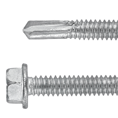 SFS BMSD5-S3-14 Bi-Metal Self-Drilling Screw - 1/4" x 4" Hex Washer Head (250 Pack)
