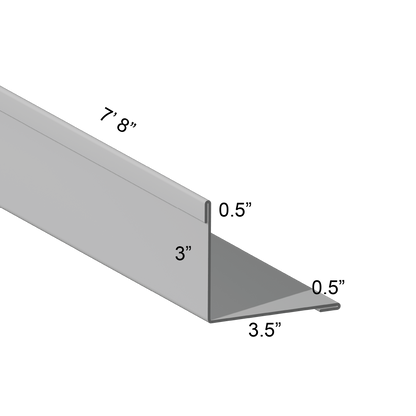 Closure angle Double Hems Out 3.5 inch mount leg 7/8 inch cut length