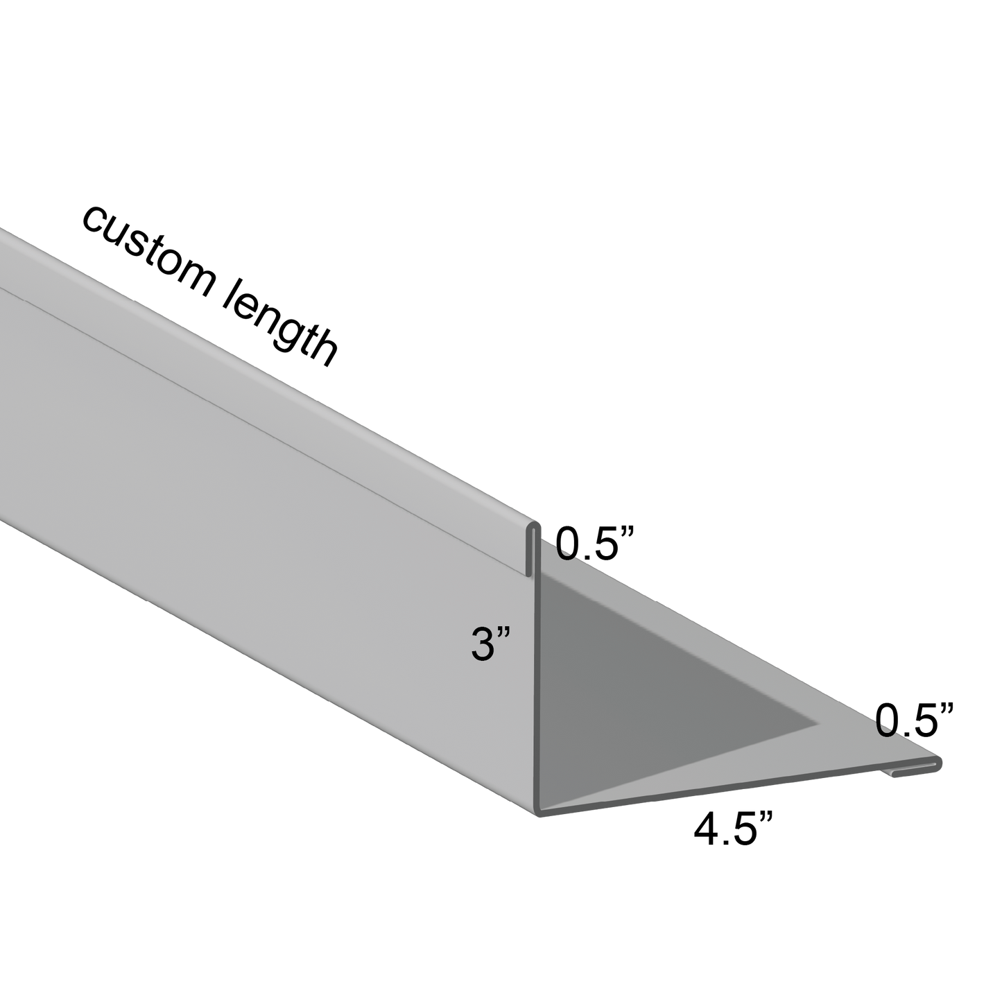Closure angle Double Hems Out 4.5 inch mount leg custom length