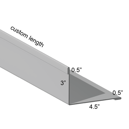 Closure angle Double Hems Out 4.5 inch mount leg custom length