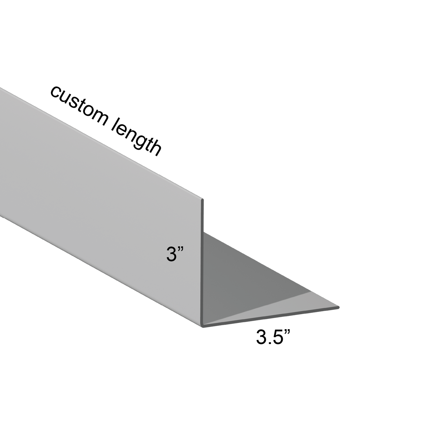 Closure angle no hem 3.5 inch mount leg custom length