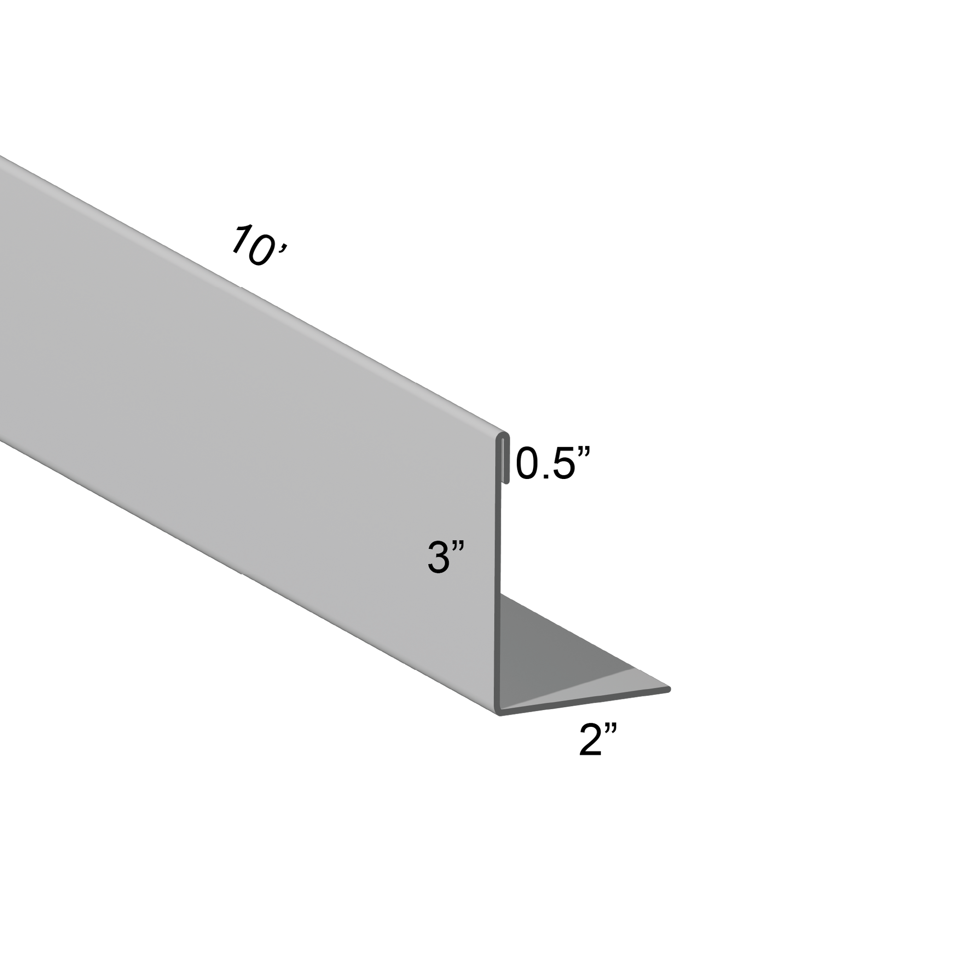 Closure angle Single Hem Panel Leg In 2 inch mount leg 10 inch cut length
