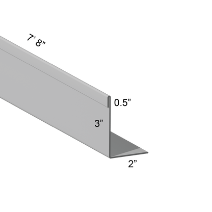 Closure angle Single Hem Panel Leg Out 2 inch mount leg 7/8 inch cut length