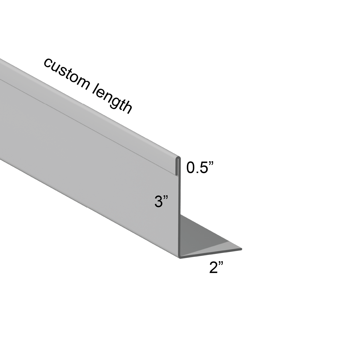 Closure angle Single Hem Panel Leg Out 2 inch mount leg custom length