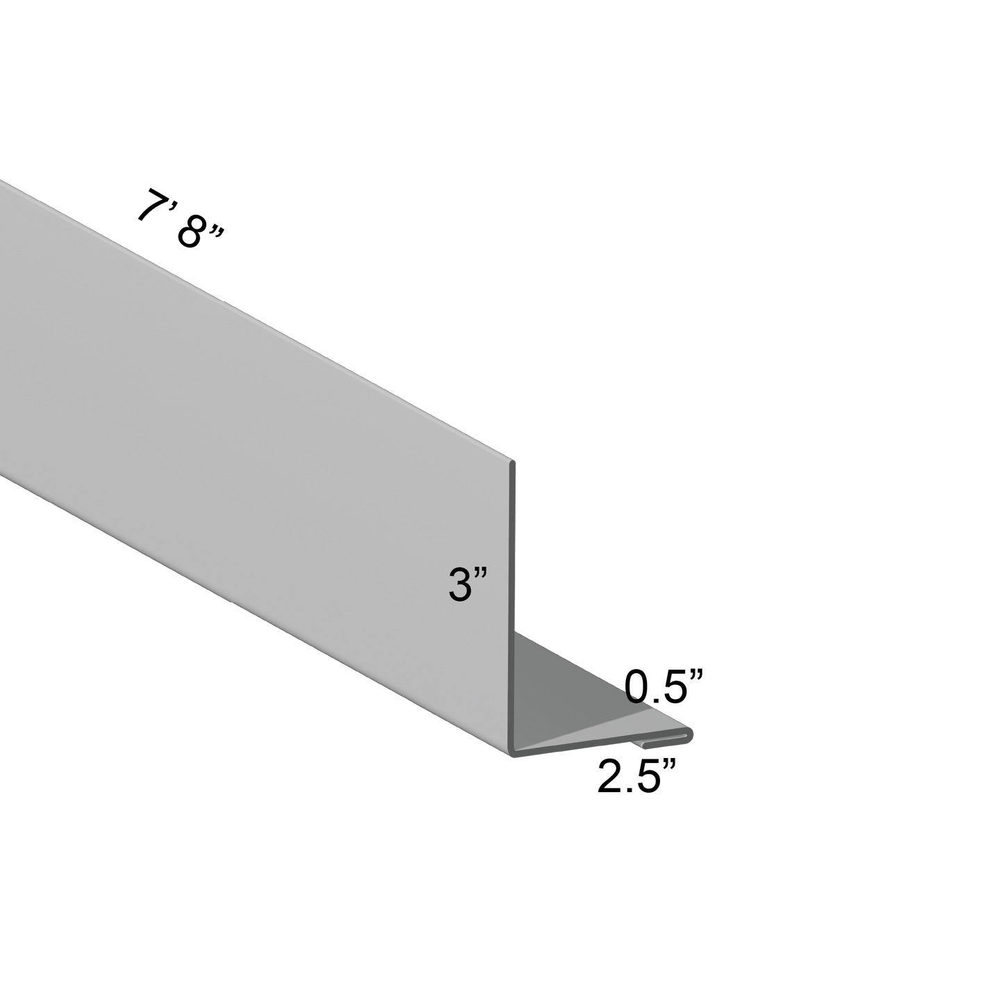 Closure angle Single Hem Mount Leg In 2.5 inch mount leg 7/8 inch cut length