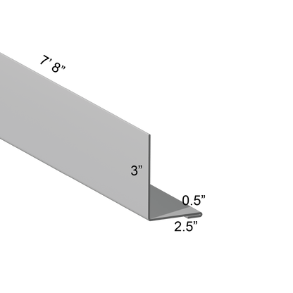 Closure angle Single Hem Mount Leg In 2.5 inch mount leg 7/8 inch cut length