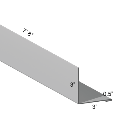 Closure angle Single Hem Mount Leg In 3 inch mount leg 7/8 inch cut length