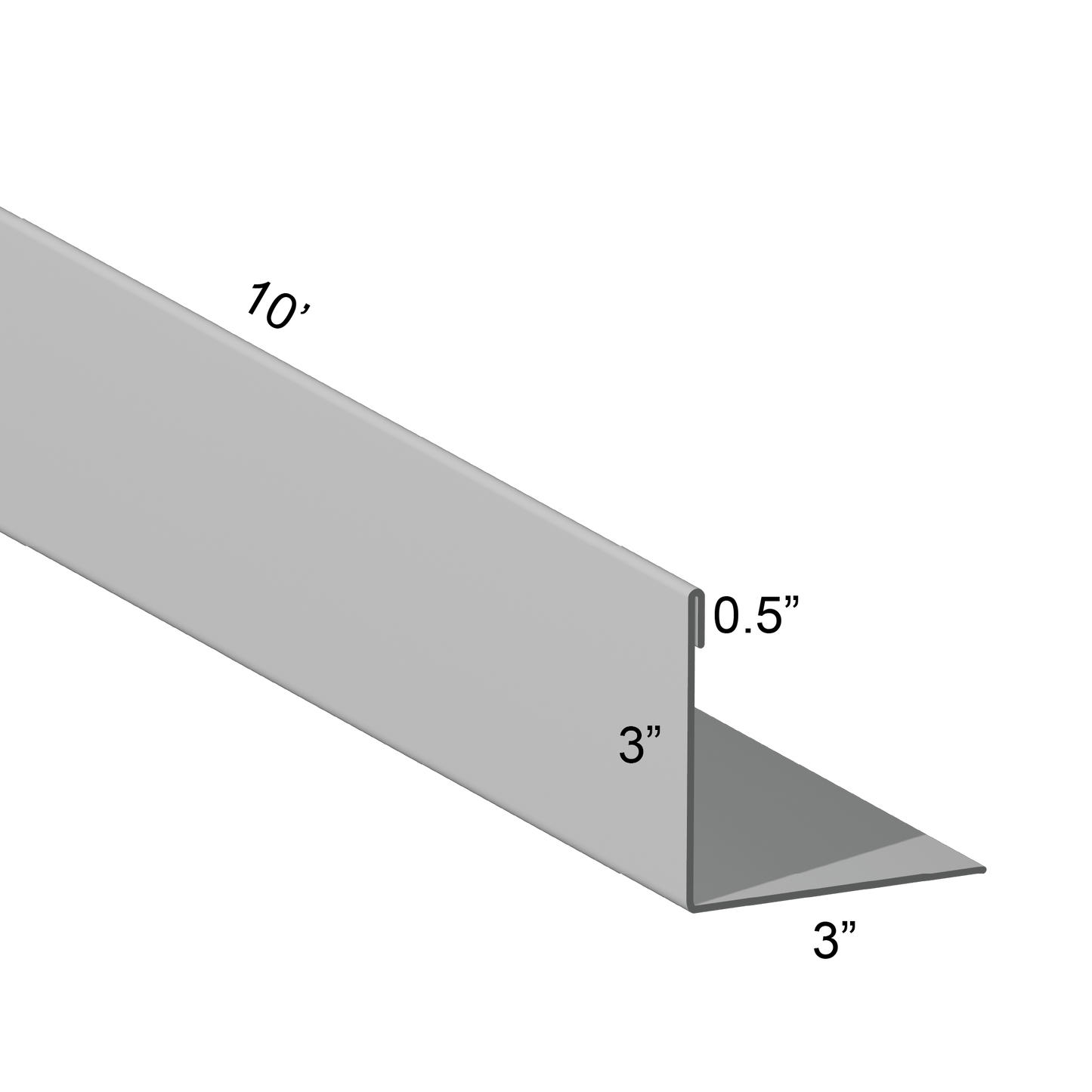 Closure angle Single Hem Panel Leg In 3 inch mount leg 10 inch cut length