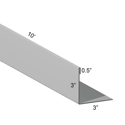 Closure angle Single Hem Panel Leg In 3 inch mount leg 10 inch cut length