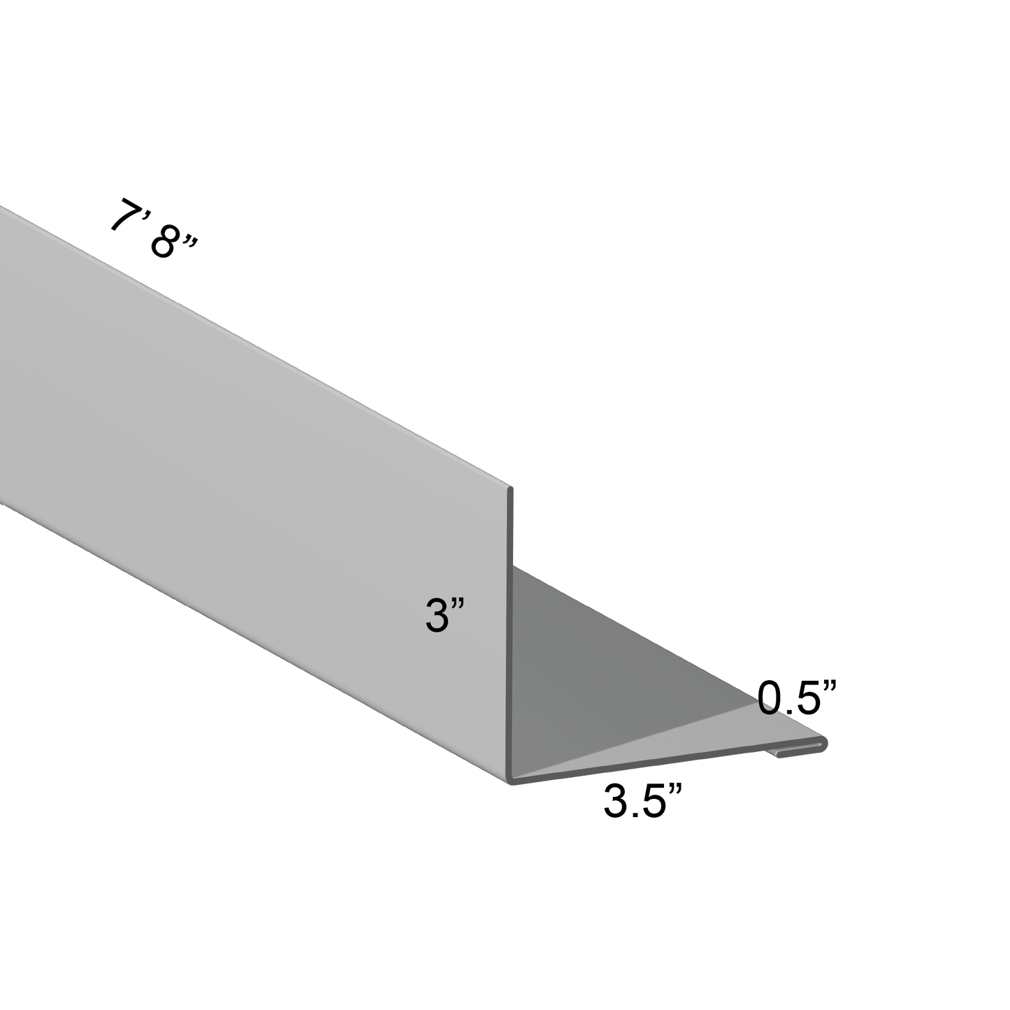 Closure angle Single Hem Mount Leg In 3.5 inch mount leg 7/8 inch cut length