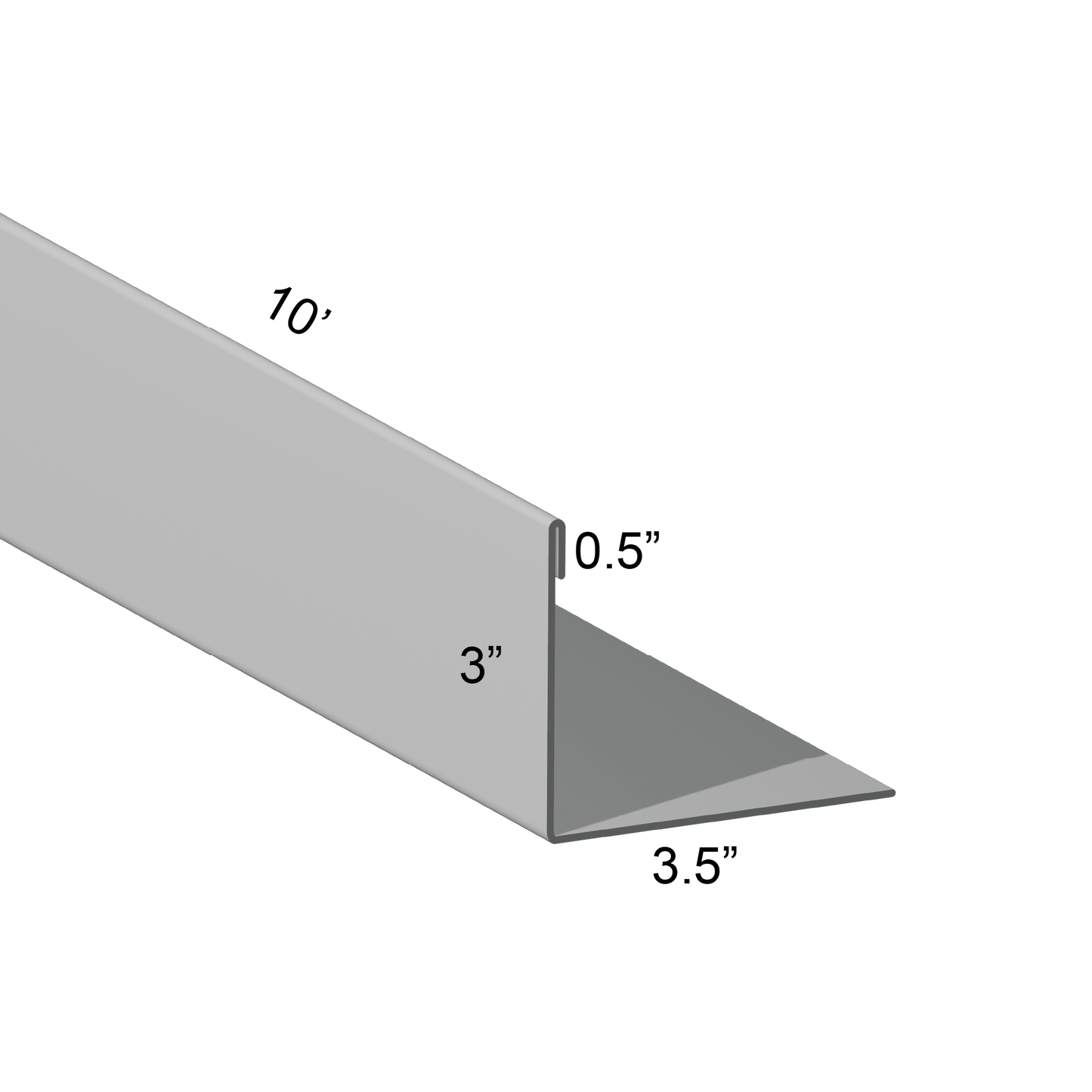 Closure angle Single Hem Panel Leg In 3.5 inch mount leg 10 inch cut length