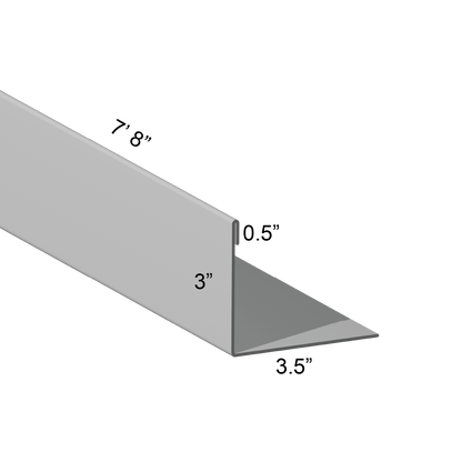Closure angle Single Hem Panel Leg In 3.5 inch mount leg 7/8 inch cut length