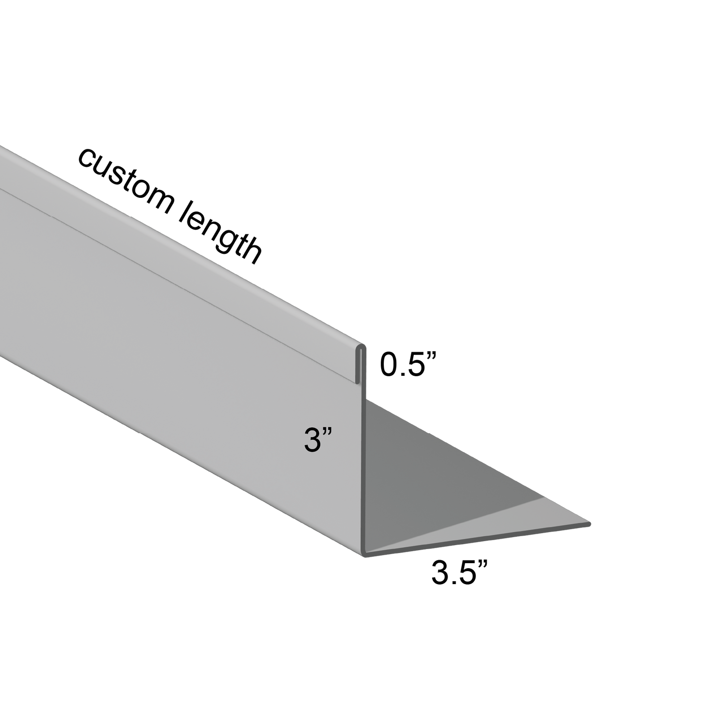 Closure angle Single Hem Panel Leg Out 3.5 inch mount leg custom length