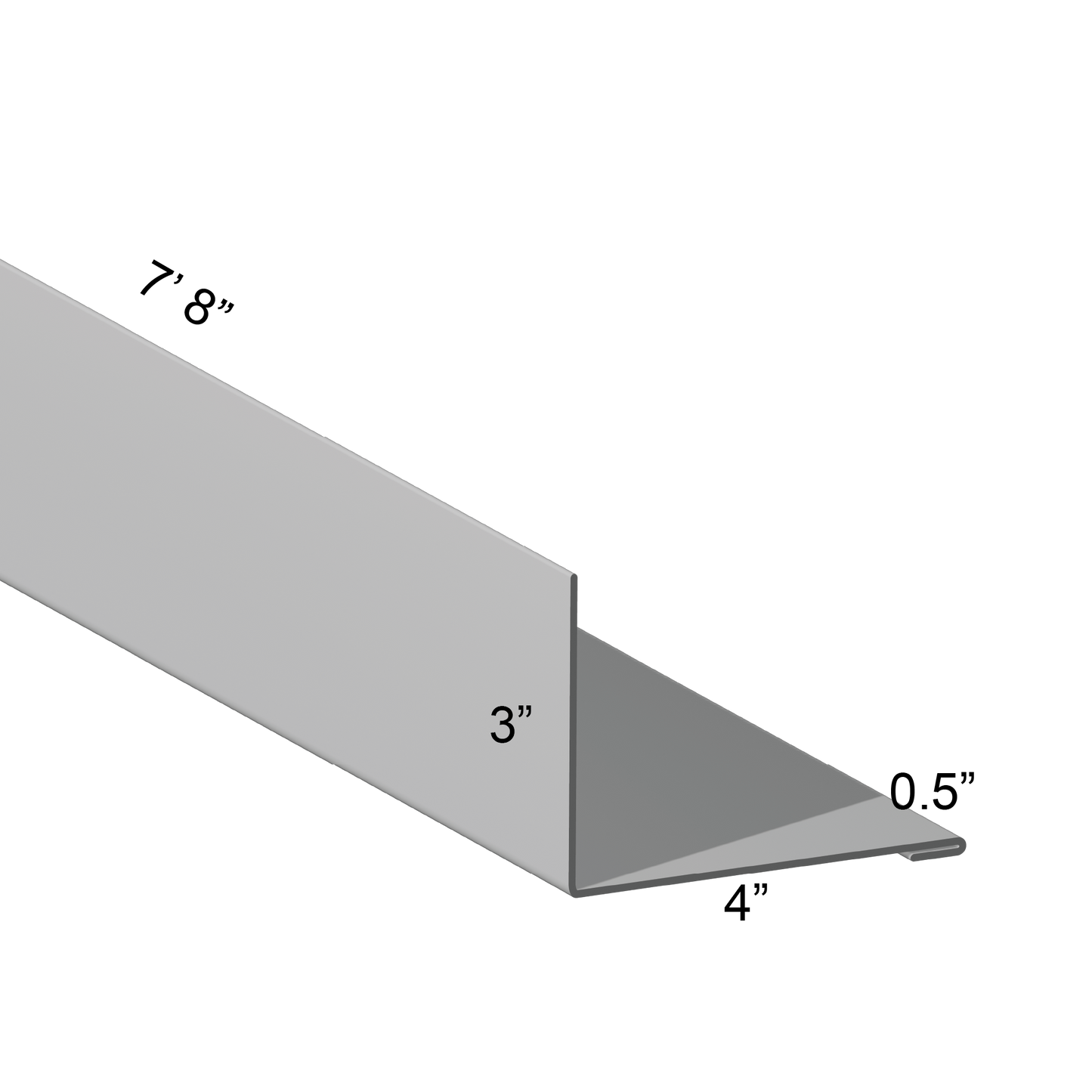 Closure angle Single Hem Mount Leg In 4 inch mount leg 7/8 inch cut length