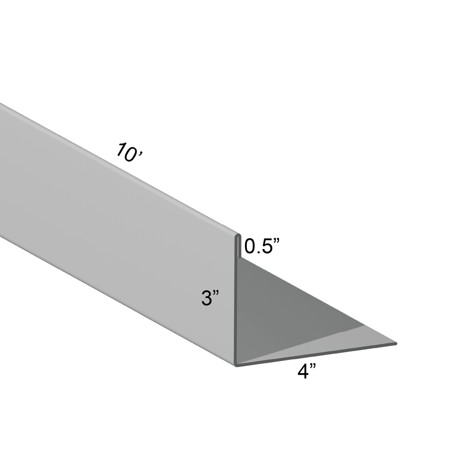 Closure angle Single Hem Panel Leg In 4 inch mount leg 10 inch cut length