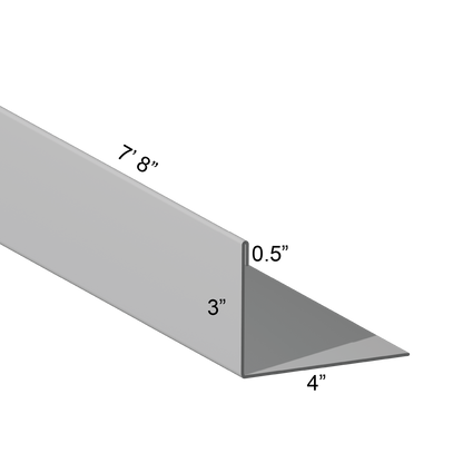 Closure angle Single Hem Panel Leg In 4 inch mount leg 7/8 inch cut length