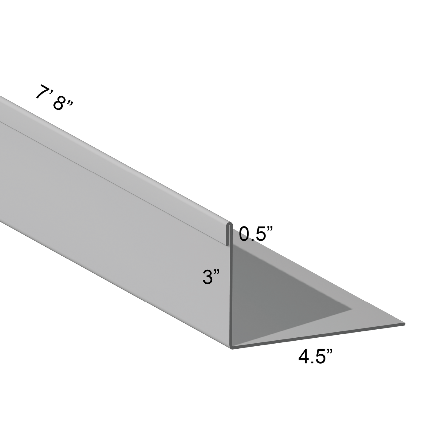 Closure angle Single Hem Panel Leg Out 4.5 inch mount leg 7/8 inch cut length