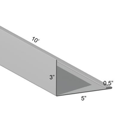 Closure angle Single Hem Mount Leg In 5 inch mount leg 10 inch cut length