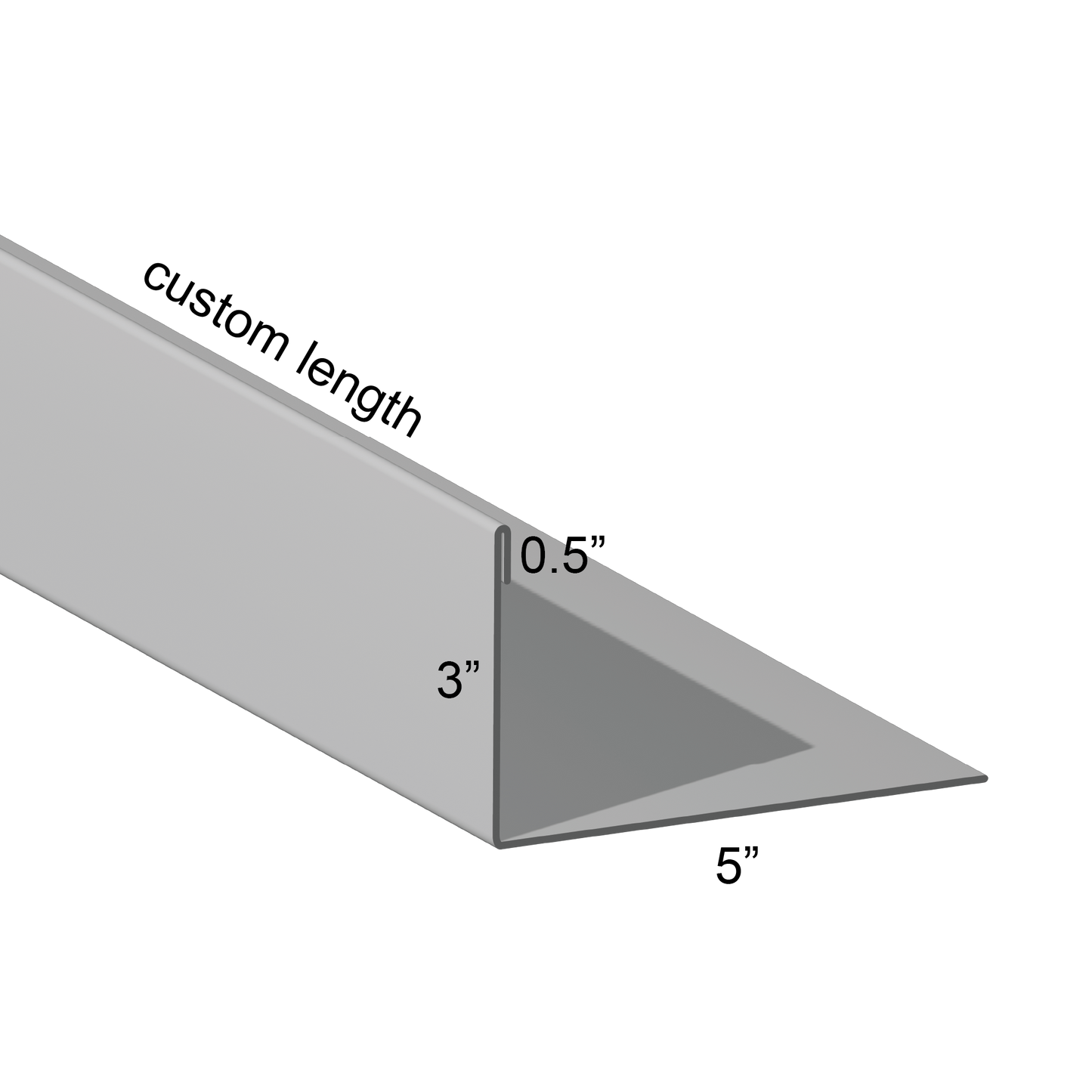 Closure angle Single Hem Panel Leg In 5 inch mount leg custom length