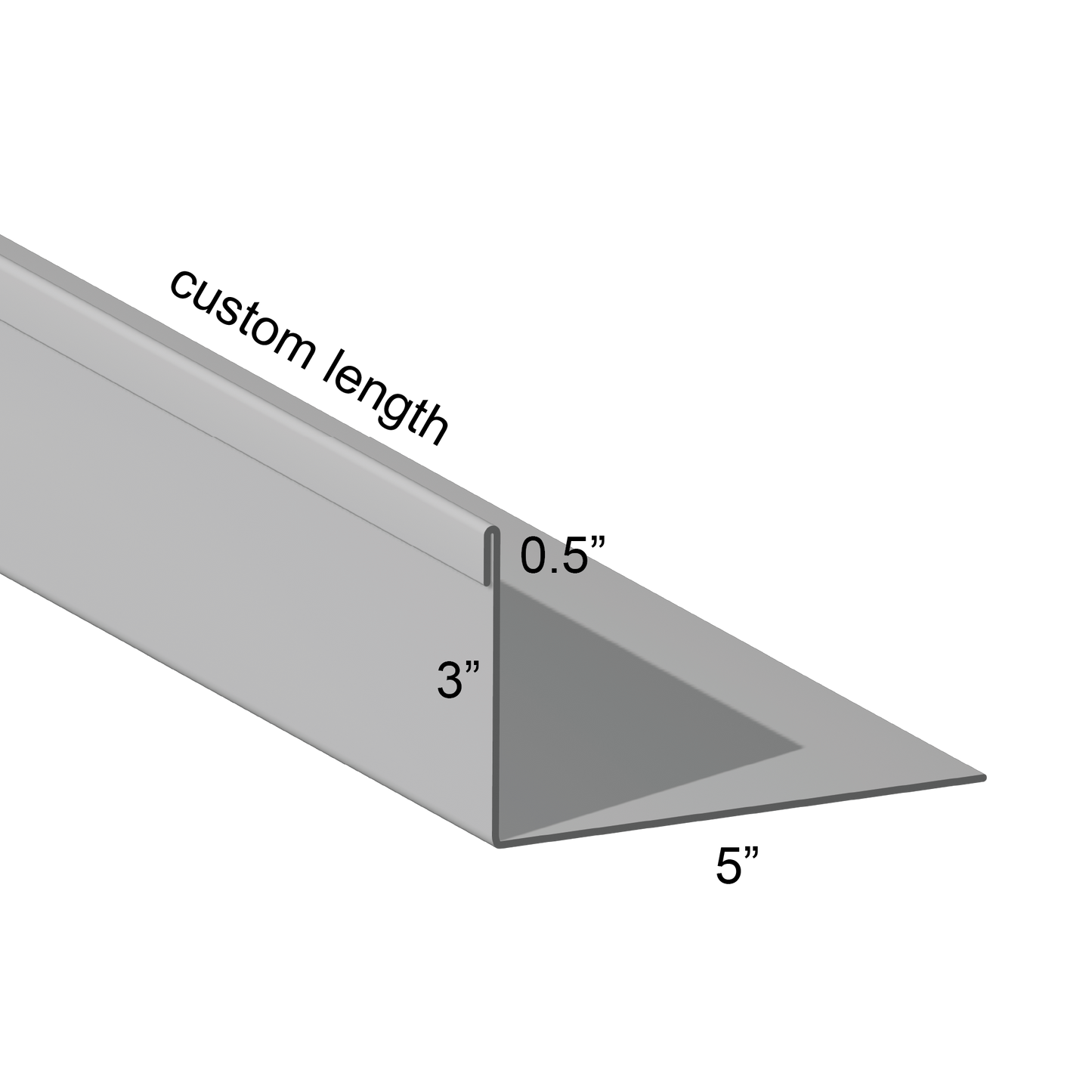 Closure angle Single Hem Panel Leg Out 5 inch mount leg custom length