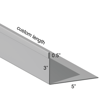 Closure angle Single Hem Panel Leg Out 5 inch mount leg custom length