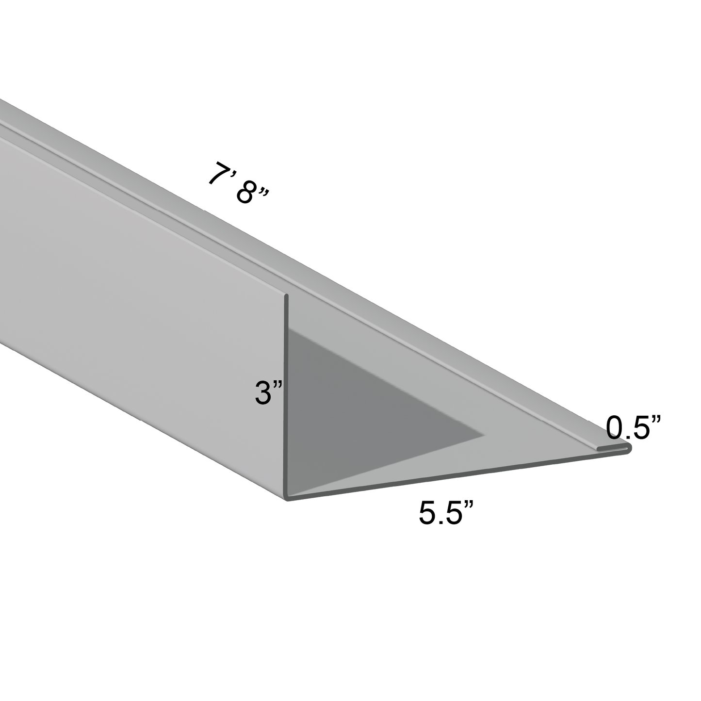Closure angle Single Hem Mount Leg In 5.5 inch mount leg 7/8 inch cut length
