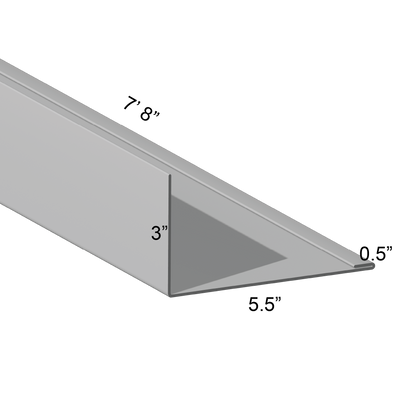 Closure angle Single Hem Mount Leg In 5.5 inch mount leg 7/8 inch cut length