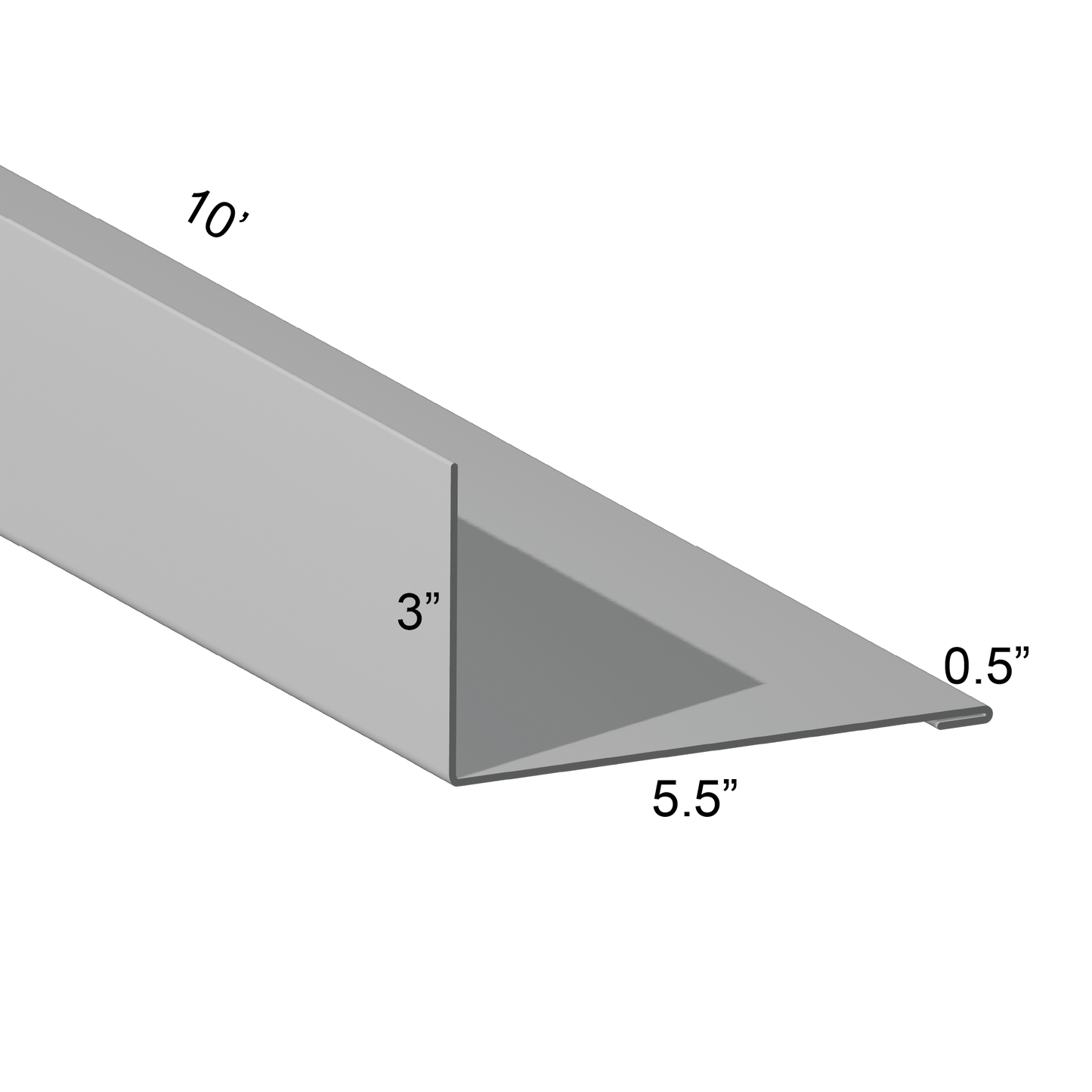 Closure angle Single Hem Mount Leg In 5.5 inch mount leg 10 inch cut length