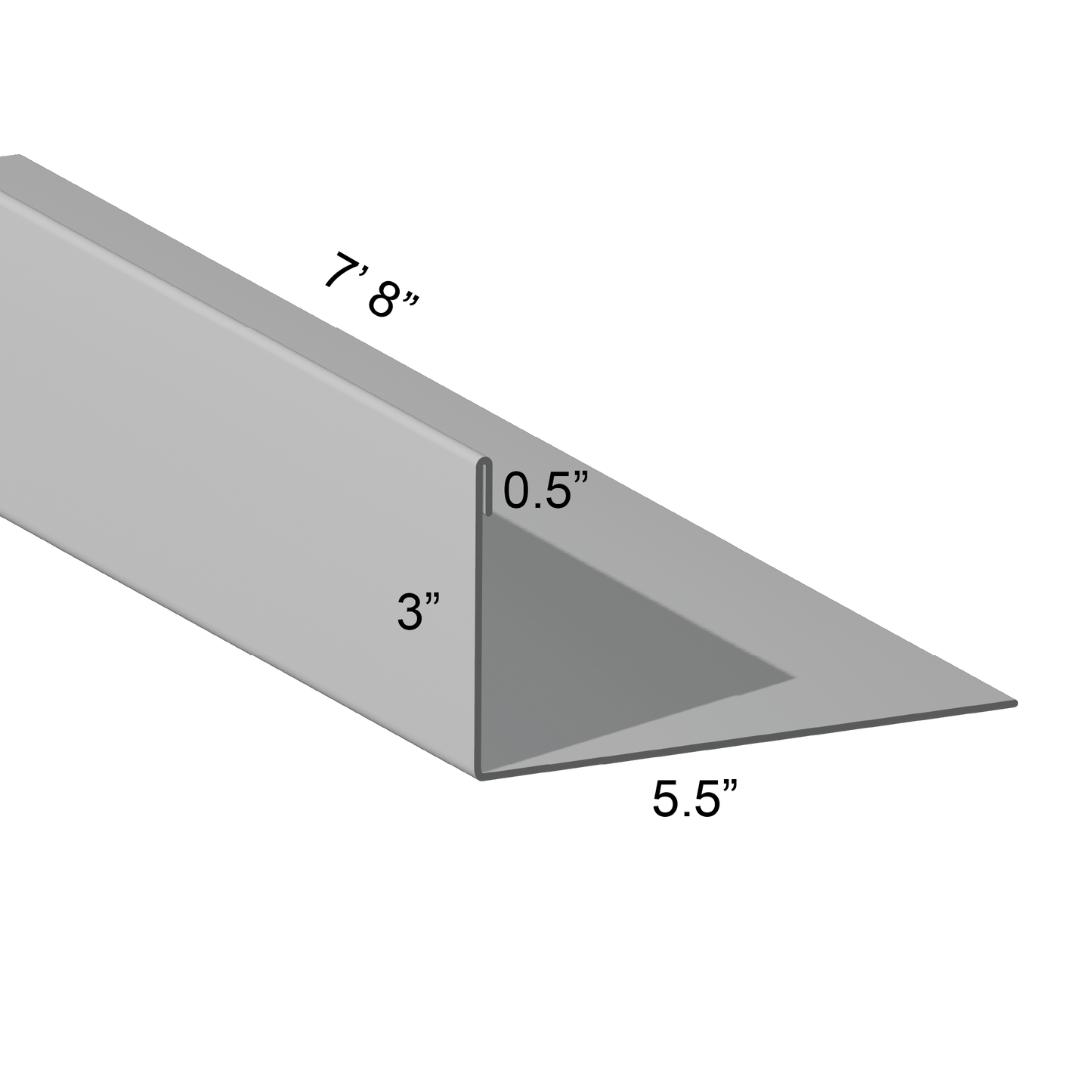 Closure angle Single Hem Panel Leg In 5.5 inch mount leg 7/8 inch cut length