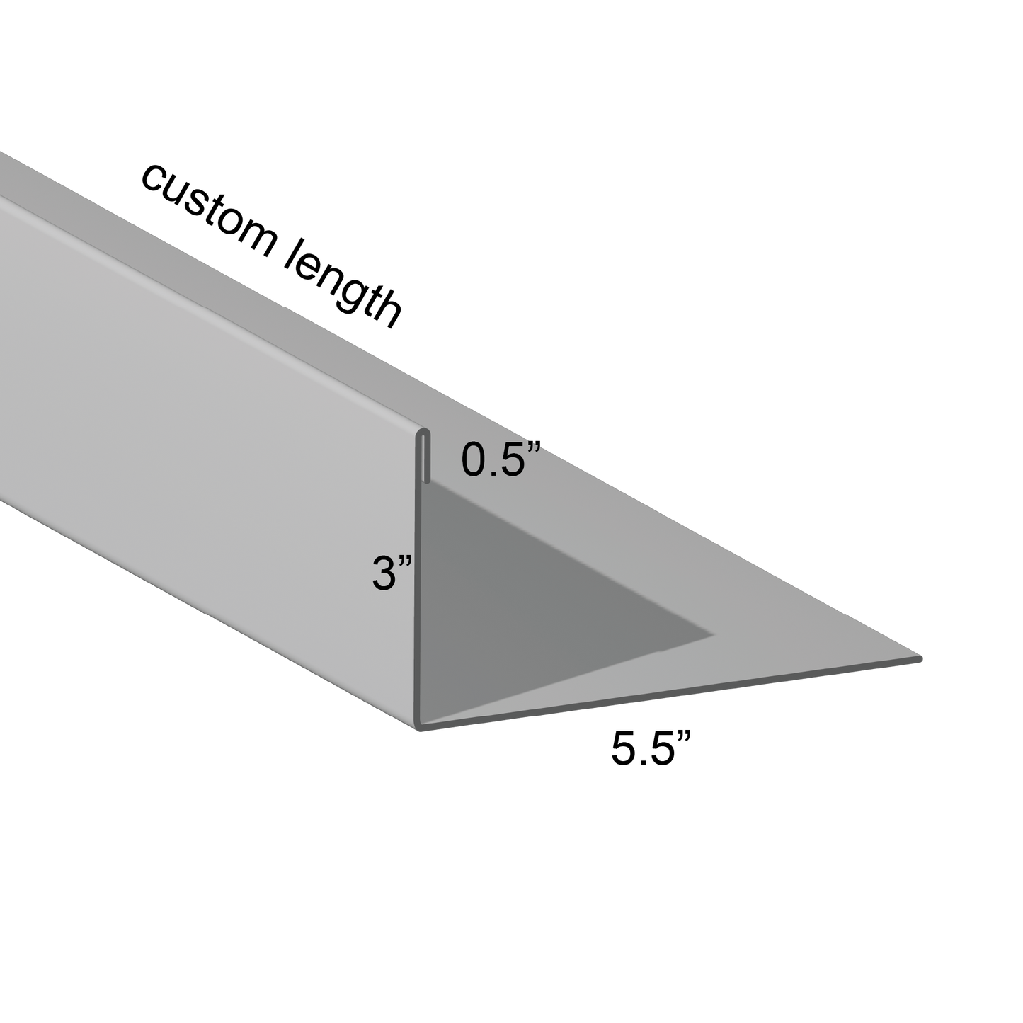 Closure angle Single Hem Panel Leg In 5.5 inch mount leg custom length