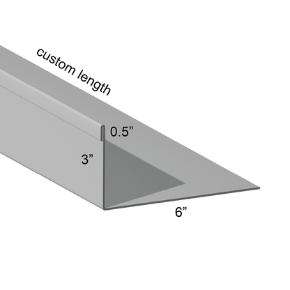 Closure angle Single Hem Panel Leg Out 6 inch mount leg custom length